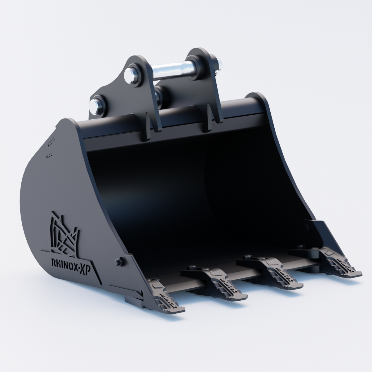 Hitachi ZX27U Digging Bucket - 24" / 600mm | Rhinox Group UK - Toothed Bucket Front