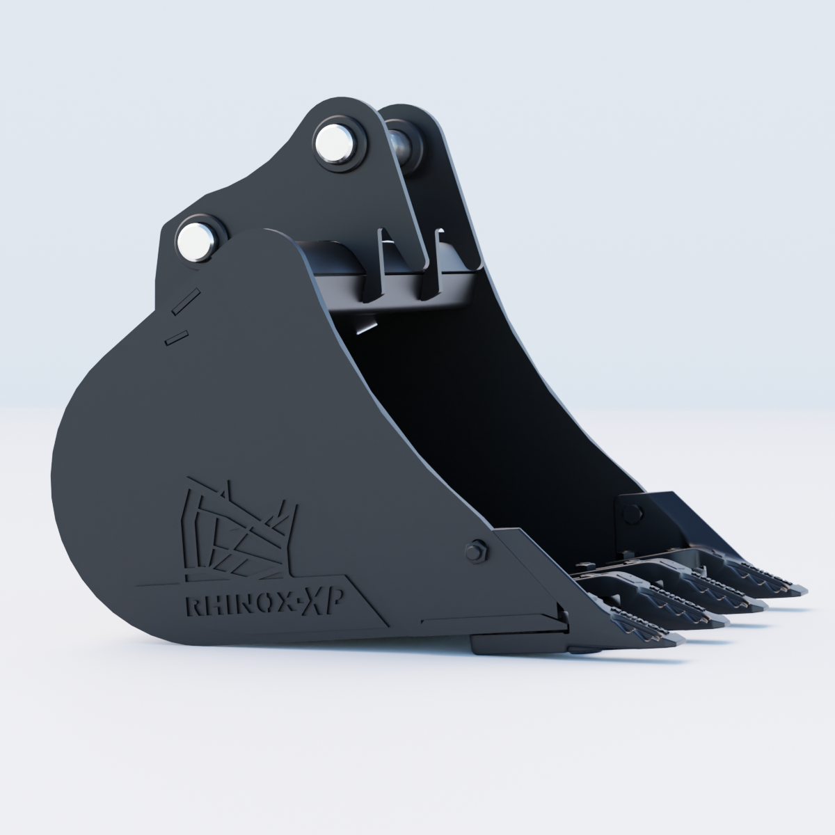 Hitachi ZX27U Digging Bucket - 24" / 600mm | Rhinox Group UK - Toothed Bucket Side