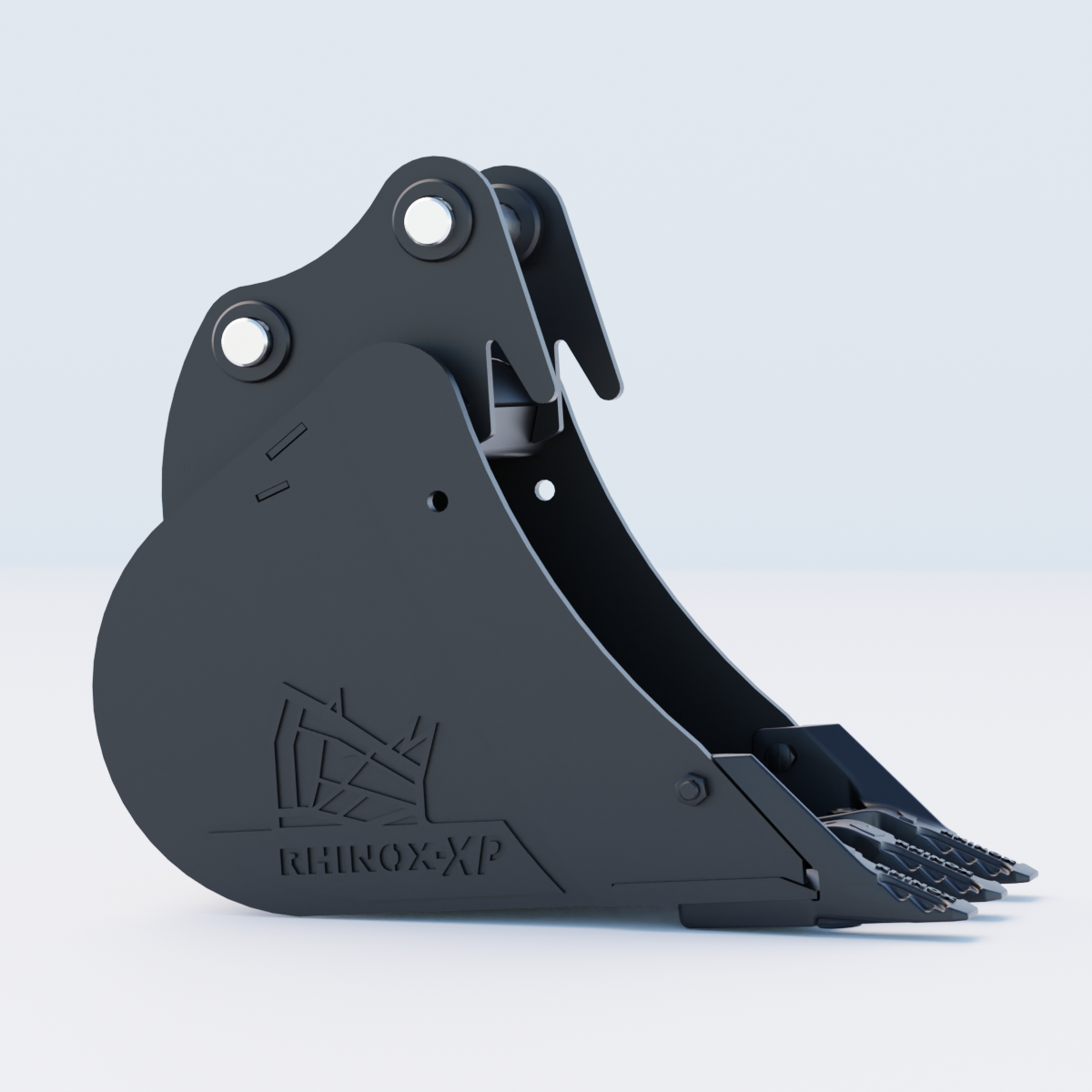 CAT 302.2D Digging Bucket - 12" / 300mm | Rhinox Group UK - Toothed Bucket Side