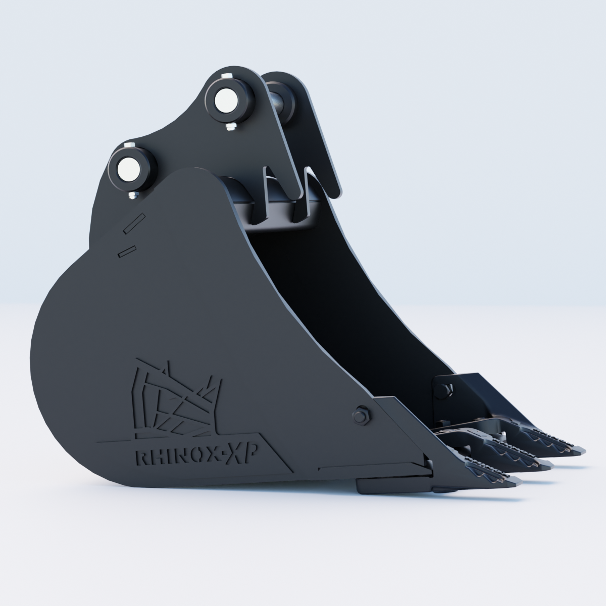 CAT 302.2D Digging Bucket - 18" / 450mm | Rhinox Group UK - Toothed Bucket Side