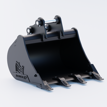 CAT 302.2D Digging Bucket - 24" / 600mm | Rhinox Group UK - Toothed Bucket Front