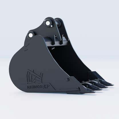 CAT 302.2D Digging Bucket - 24" / 600mm | Rhinox Group UK - Toothed Bucket Side