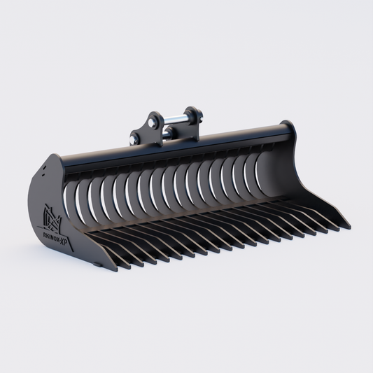 Hanix H25B Rake Riddle Bucket - 48" / 1200mm Front