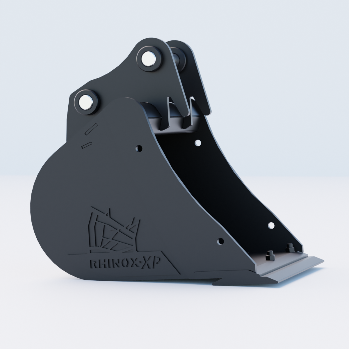 New Holland E30C Digging Bucket - 18" / 450mm | Rhinox Group UK - Bladed Bucket Side