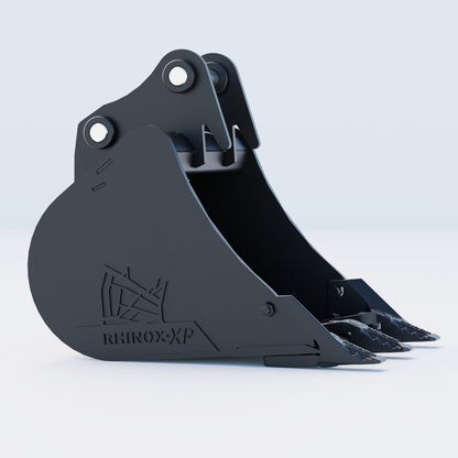 New Holland E30C Digging Bucket - 18" / 450mm | Rhinox Group UK - Toothed Bucket Side