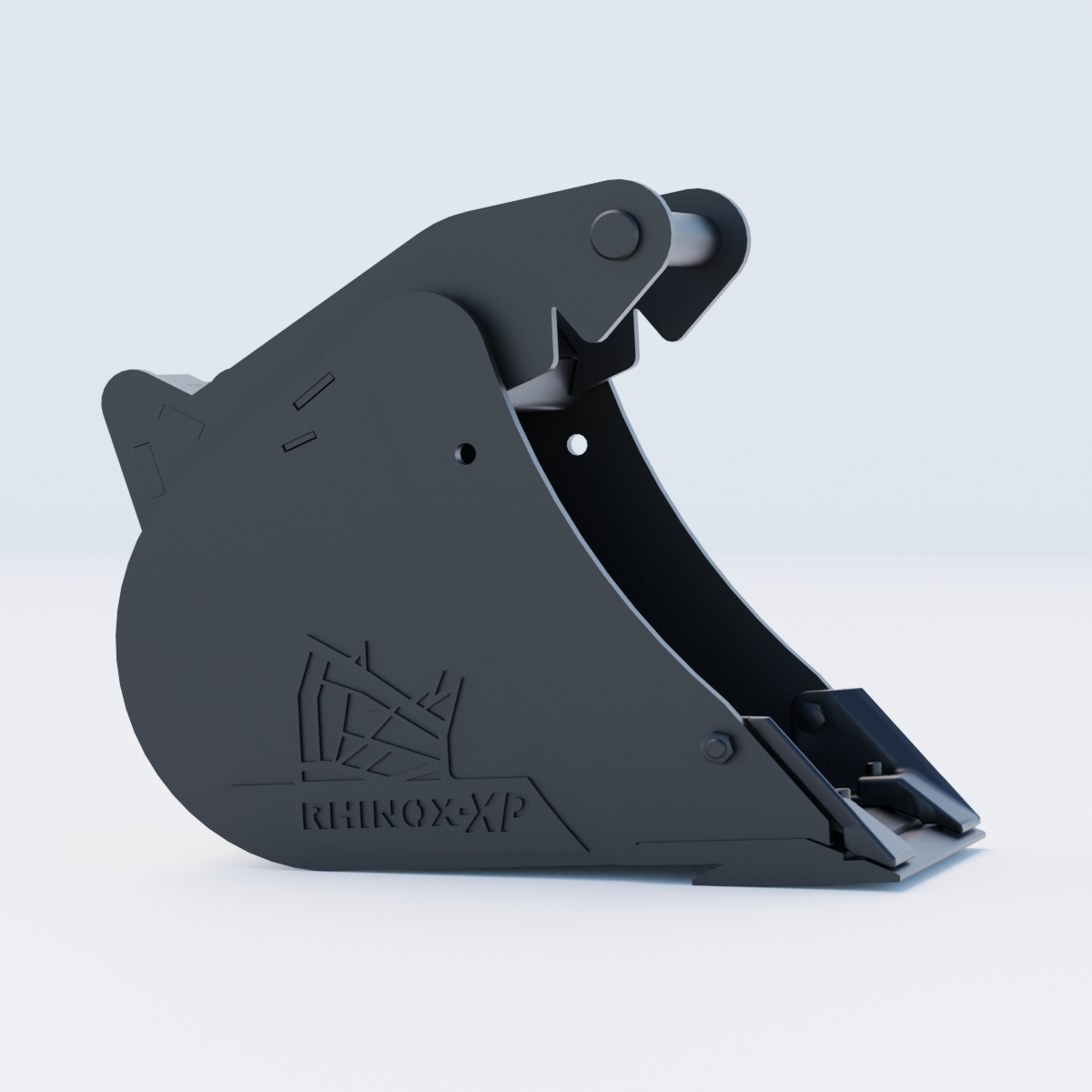 Rhinox Digging Bucket To Suit  Safelock SL30 Hitch - 12" | Rhinox Group UK - Bladed Bucket Side