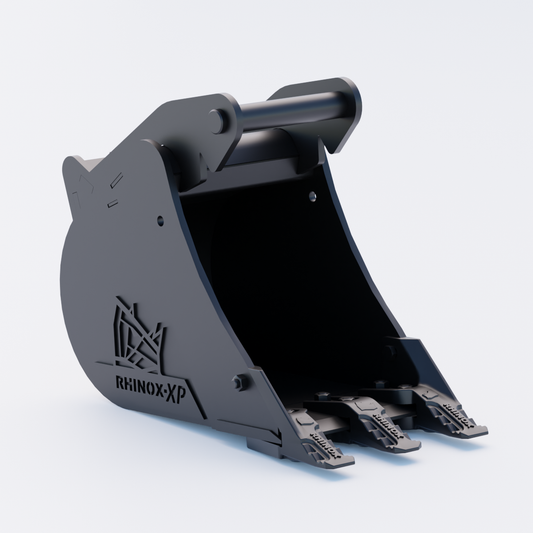 Rhinox Digging Bucket To Suit  Safelock SL30 Hitch - 12" | Rhinox Group UK - Toothed Bucket Front