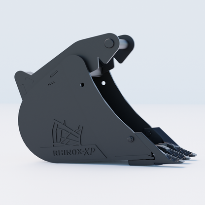 Rhinox Digging Bucket To Suit  Safelock SL30 Hitch - 12" | Rhinox Group UK - Toothed Bucket Side