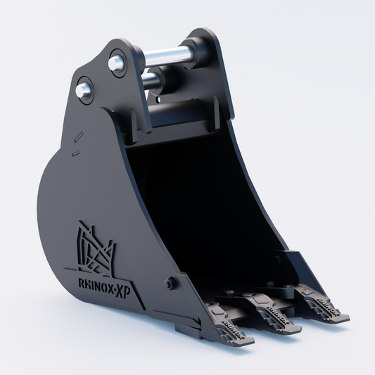 JCB 26C-1 Digging Bucket - 12" / 300mm | Rhinox Group UK - Toothed Bucket Front