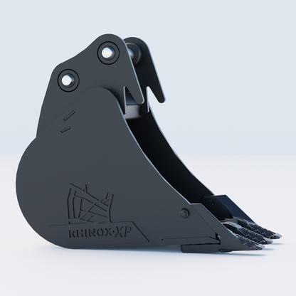 JCB 26C-1 Digging Bucket - 12" / 300mm | Rhinox Group UK - Toothed Bucket Side