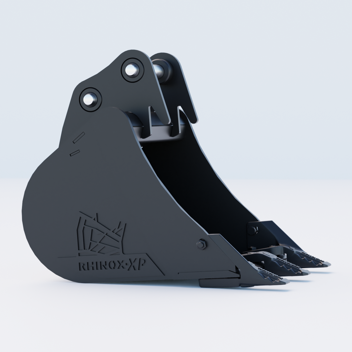 JCB 26C-1 Digging Bucket - 18" / 450mm | Rhinox Group UK - Toothed Bucket Side
