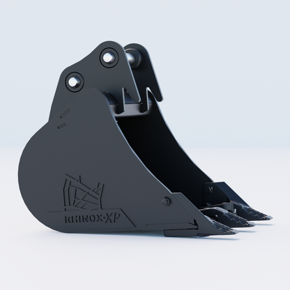 JCB 26C-1 Digging Bucket - 18" / 450mm | Rhinox Group UK - Toothed Bucket Side