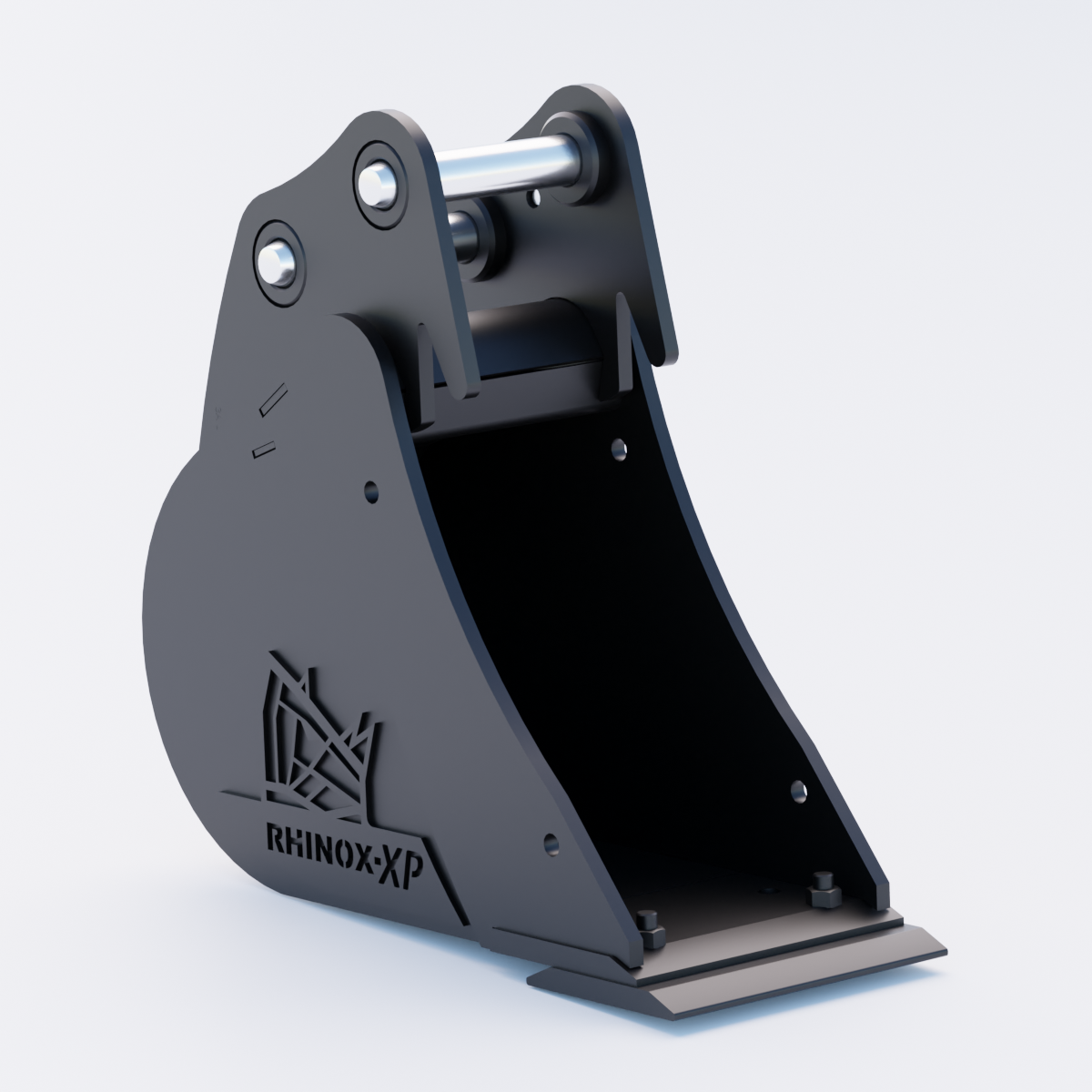 JCB 26C-1 Digging Bucket - 9" / 230mm | Rhinox Group UK - Bladed Bucket Front