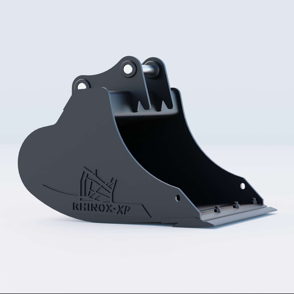 4W Digging Bucket 24" - Bladed Bucket Side