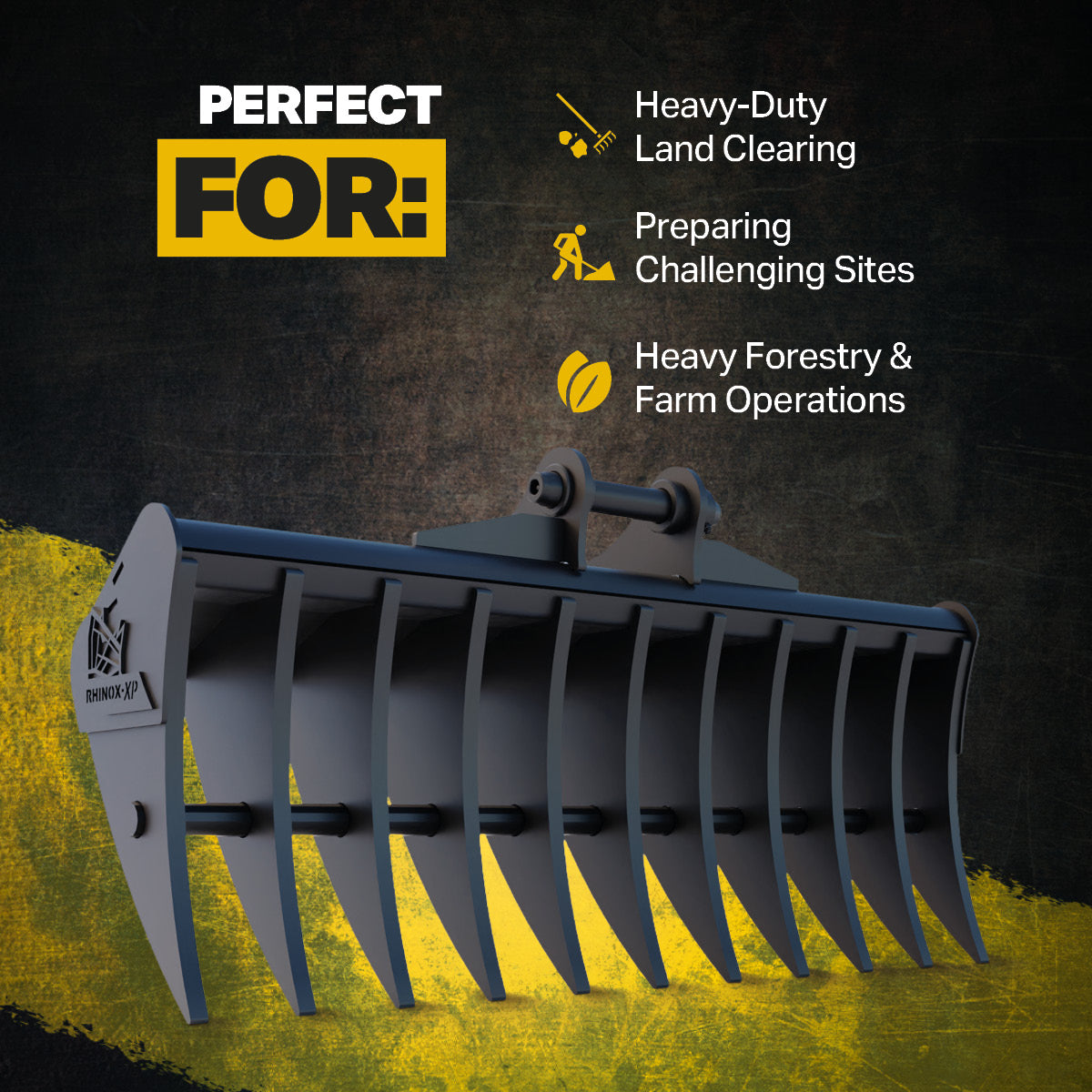 XCMG XE35U Land Rake 48" / 1200mm Infographic 1