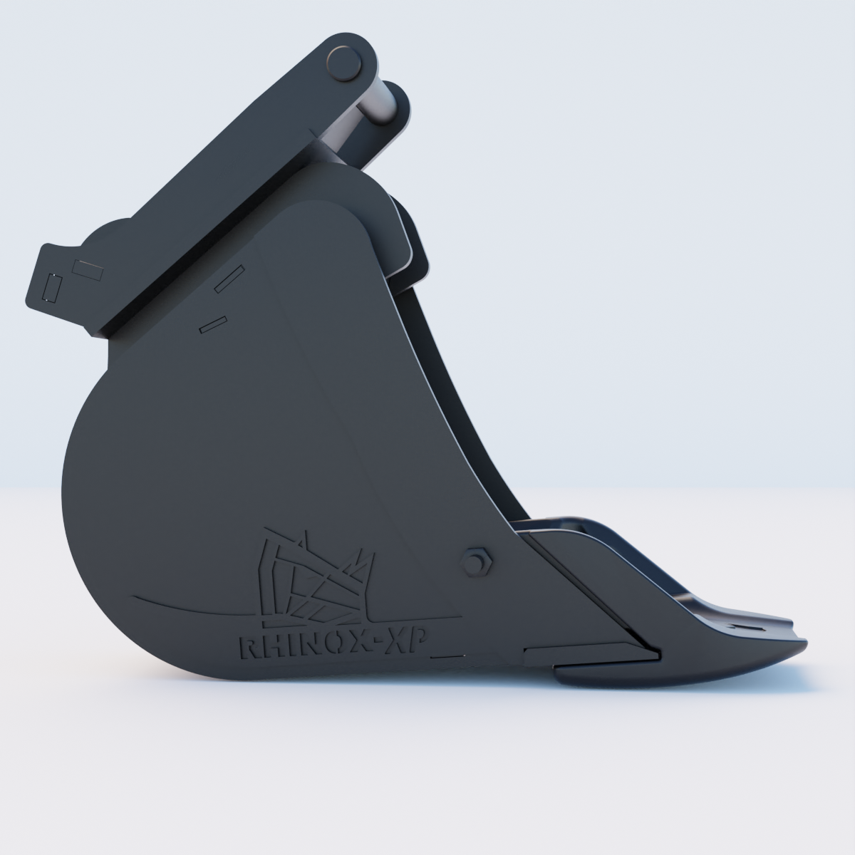 Rhinox Utility Bucket with Unitusk Blade To Suit Safelock SL35 Hitch - 12" / 300mm Side