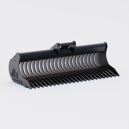 Rhinox Rake Riddle Bucket To Suit Safelock SL35 Hitch - 60" / 1500mm Front