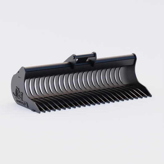 Rhinox Rake Riddle Bucket To Suit Safelock SL35 Hitch - 60" / 1500mm Front