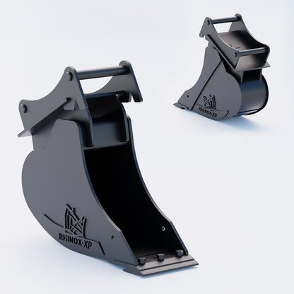 S45 Tilt Rotator Digging Bucket - 12" / 300mm, 5-7 Ton / Bolt-On Blade