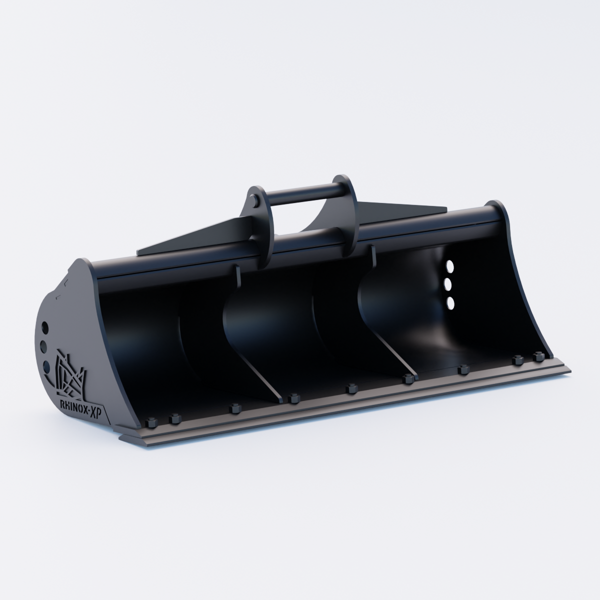 S45 Tilt Rotator Grading Bucket - 60" / 1500mm, 5-7 Ton / Bolt on Blade, Front
