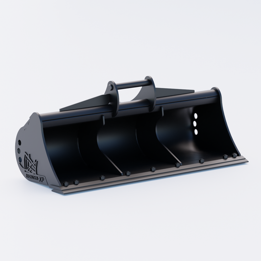 S45 Tilt Rotator Grading Bucket - 60" / 1500mm, 5-7 Ton / Bolt on Blade, Front