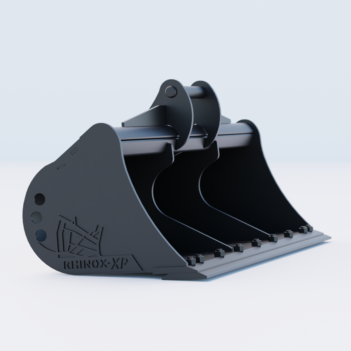 S45 Tilt Rotator Grading Bucket - 60" / 1500mm, 5-7 Ton / Bolt on Blade, Side