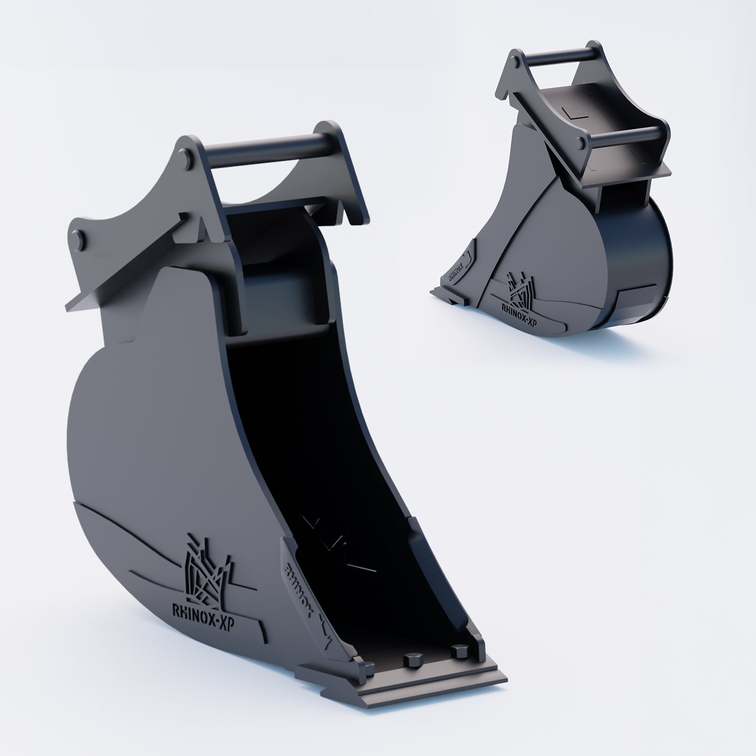 S45 Tilt Rotator Digging Bucket - 12" / 300mm, 8-9 Ton / Bolt-On Blade