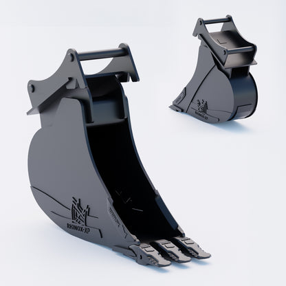 S45 Tilt Rotator Digging Bucket - 12" / 300mm, 8-9 Ton / Toothed