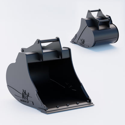 S45 Tilt Rotator Digging Bucket - 30" / 750mm, 8-9 Ton / Bolt-On Blade