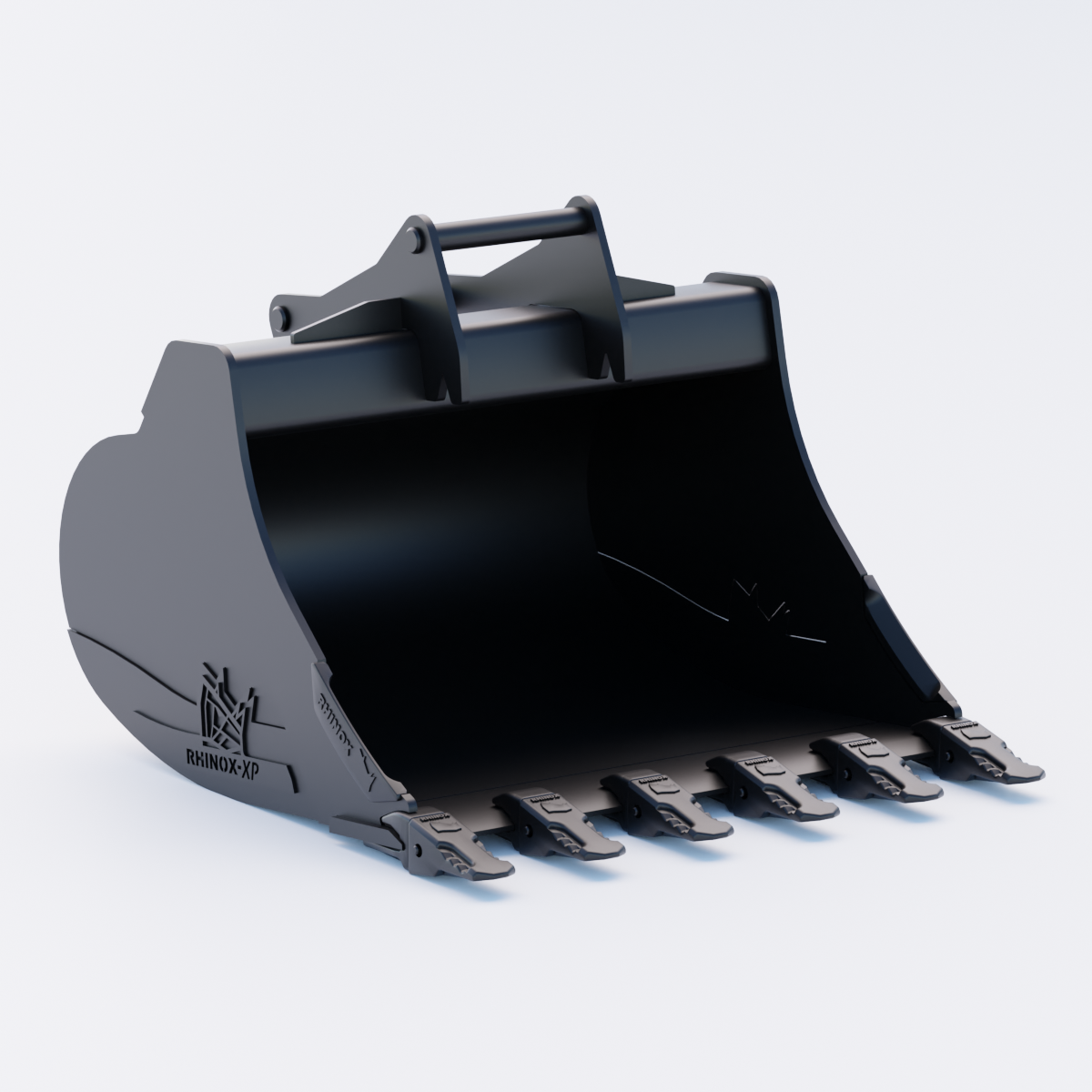 S45 Tilt Rotator Digging Bucket - 42" / 1050mm, 8-9 Ton / Toothed, Front