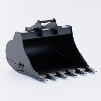 S45 Tilt Rotator Digging Bucket - 42" / 1050mm, 8-9 Ton / Toothed, Front