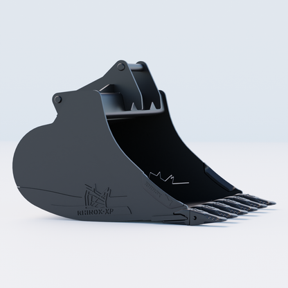 S45 Tilt Rotator Digging Bucket - 42" / 1050mm, 8-9 Ton / Toothed, Side