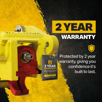 1.5T Fabricated Hydraulic Quick Coupler Infographic - 2 Year Warranty