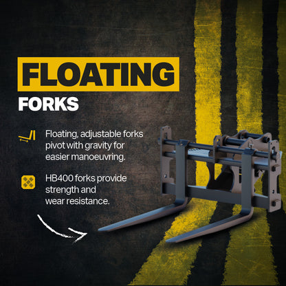 S45 Tilt Rotator Pallet Forks, Product Infographic 1