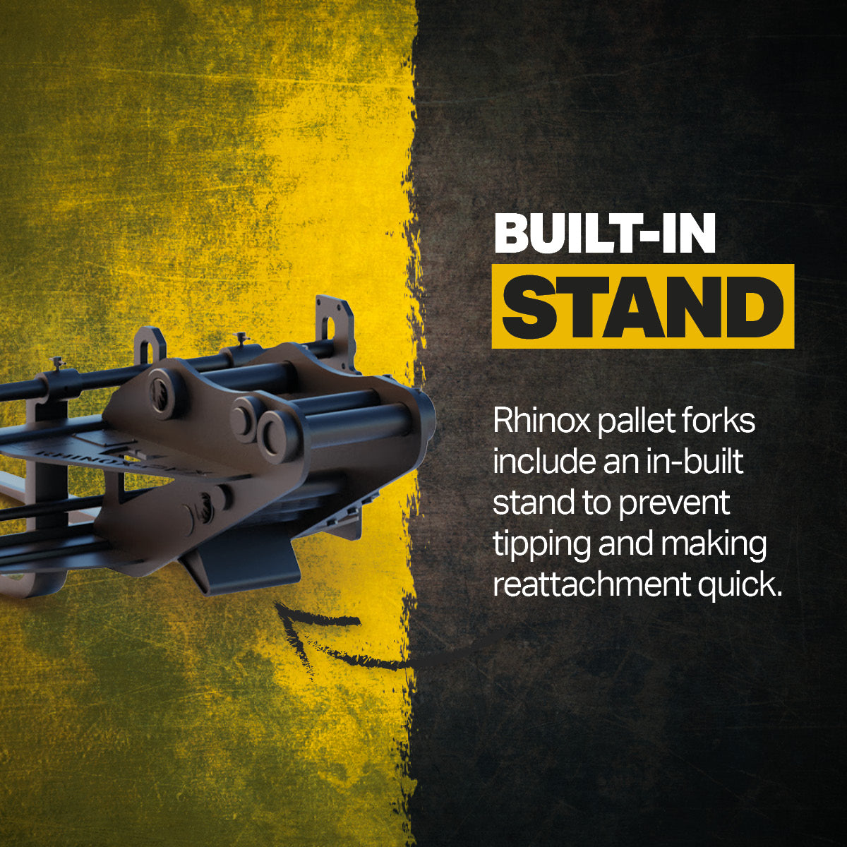S45 Tilt Rotator Pallet Forks, Product Infographic 2