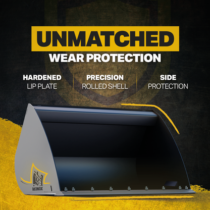 JCB Q-Fit Telehandler Bucket / Loadall Bucket - 90" wide / 1 cubic metre capacity product infographic 1